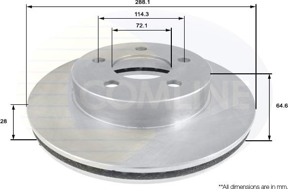 Comline ADC2301V - Kočioni disk www.molydon.hr