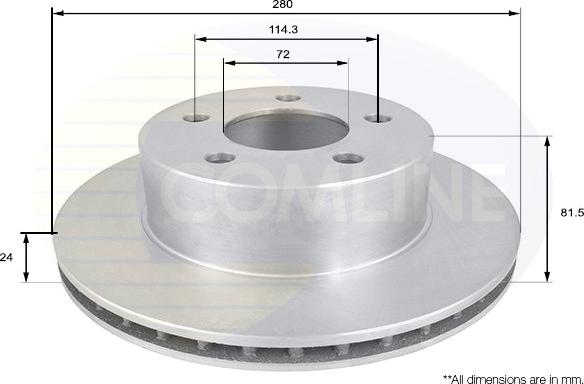 Comline ADC2302V - Kočioni disk www.molydon.hr