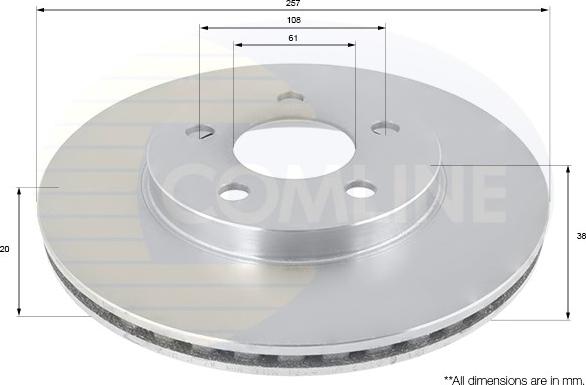 Comline ADC2307V - Kočioni disk www.molydon.hr