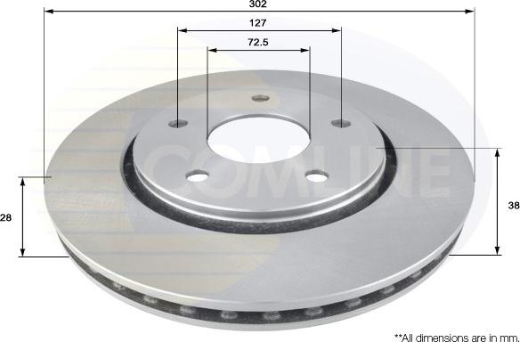 Comline ADC2324V - Kočioni disk www.molydon.hr