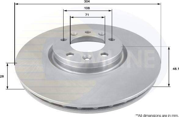 Comline ADC2711V - Kočioni disk www.molydon.hr