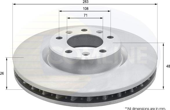 Comline ADC2727V - Kočioni disk www.molydon.hr