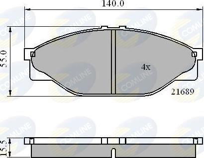 Comline CBP0440 - Komplet Pločica, disk-kočnica www.molydon.hr