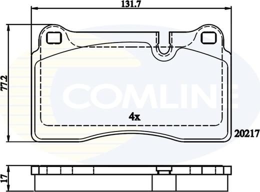 Comline CBP06030 - Komplet Pločica, disk-kočnica www.molydon.hr