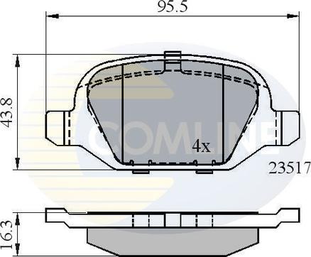 Comline CBP01559 - Komplet Pločica, disk-kočnica www.molydon.hr