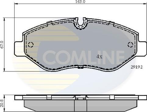 Comline CBP01555 - Komplet Pločica, disk-kočnica www.molydon.hr