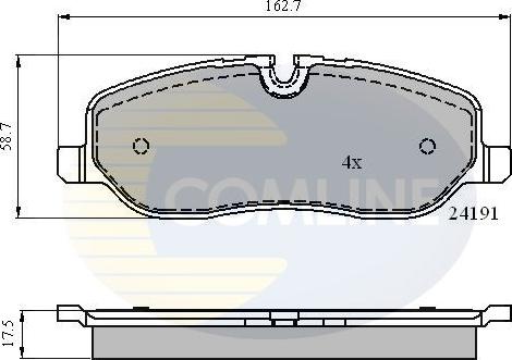 Comline CBP01533 - Komplet Pločica, disk-kočnica www.molydon.hr