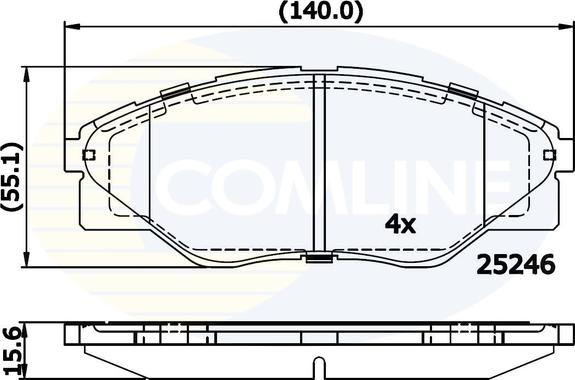 Comline CBP01660 - Komplet Pločica, disk-kočnica www.molydon.hr