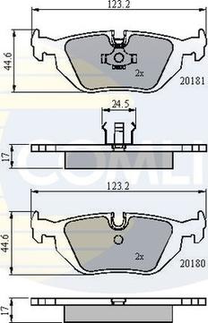 Comline CBP0166 - Komplet Pločica, disk-kočnica www.molydon.hr