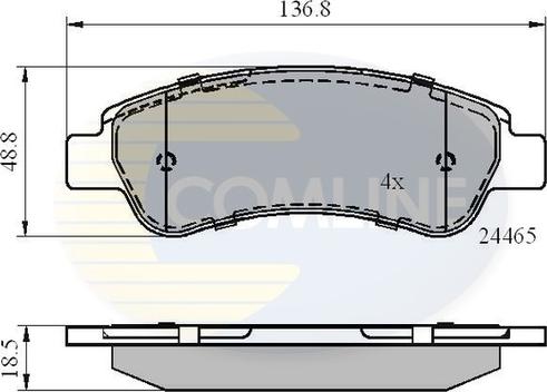 Comline CBP01604 - Komplet Pločica, disk-kočnica www.molydon.hr