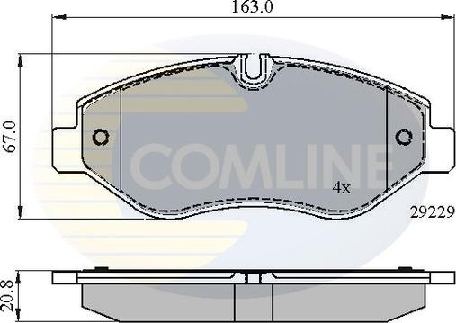 Comline CBP01616 - Komplet Pločica, disk-kočnica www.molydon.hr