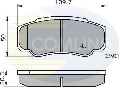 Comline CBP01042 - Komplet Pločica, disk-kočnica www.molydon.hr