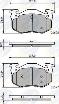 Comline CBP01080 - Komplet Pločica, disk-kočnica www.molydon.hr