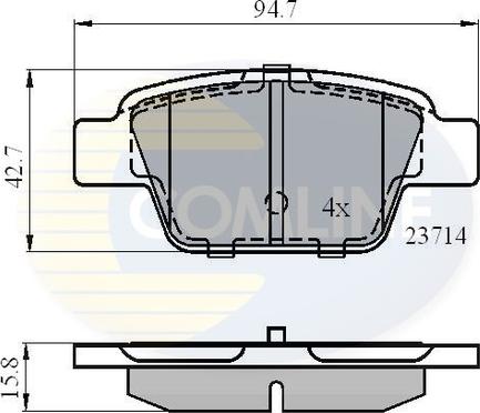 Comline CBP01039 - Komplet Pločica, disk-kočnica www.molydon.hr