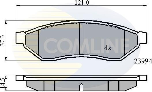 Comline CBP01190 - Komplet Pločica, disk-kočnica www.molydon.hr