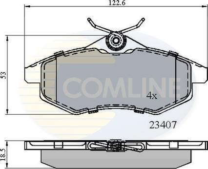 Comline CBP01145 - Komplet Pločica, disk-kočnica www.molydon.hr