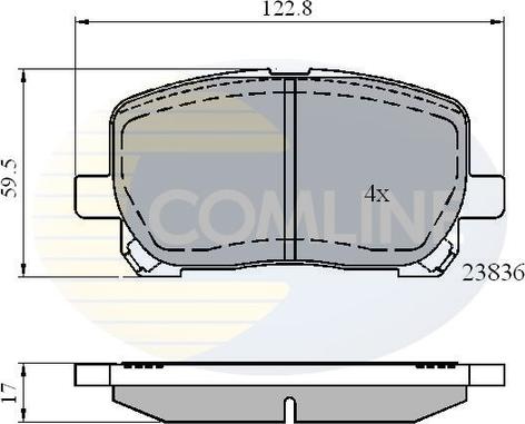 Comline CBP01132 - Komplet Pločica, disk-kočnica www.molydon.hr