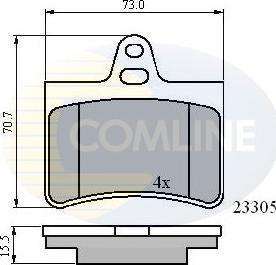 Comline CBP01122 - Komplet Pločica, disk-kočnica www.molydon.hr