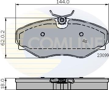 Comline CBP01766 - Komplet Pločica, disk-kočnica www.molydon.hr