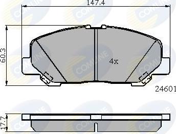 Comline CBP01701 - Komplet Pločica, disk-kočnica www.molydon.hr