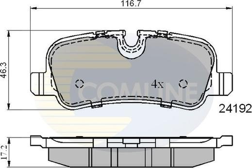 Comline CBP01726 - Komplet Pločica, disk-kočnica www.molydon.hr