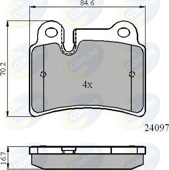 Comline CBP01728 - Komplet Pločica, disk-kočnica www.molydon.hr