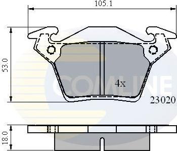 Comline CBP0888 - Komplet Pločica, disk-kočnica www.molydon.hr