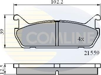 Comline CBP0875 - Komplet Pločica, disk-kočnica www.molydon.hr