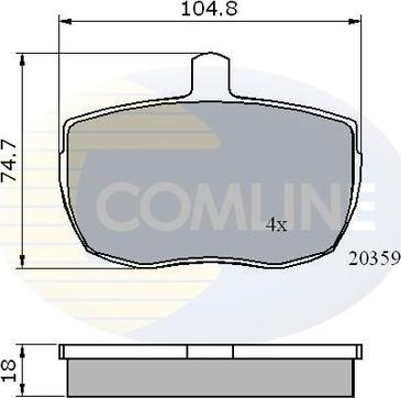 Comline CBP0319 - Komplet Pločica, disk-kočnica www.molydon.hr