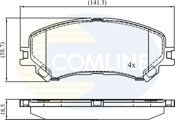 Comline CBP02423 - Komplet Pločica, disk-kočnica www.molydon.hr