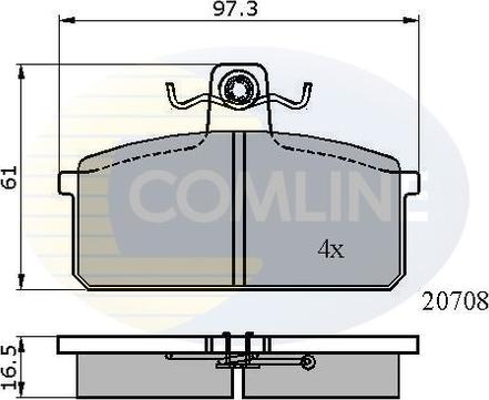 Comline CBP0204 - Komplet Pločica, disk-kočnica www.molydon.hr