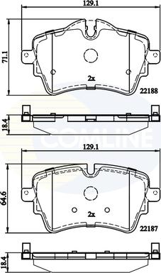 Comline CBP02261 - Komplet Pločica, disk-kočnica www.molydon.hr