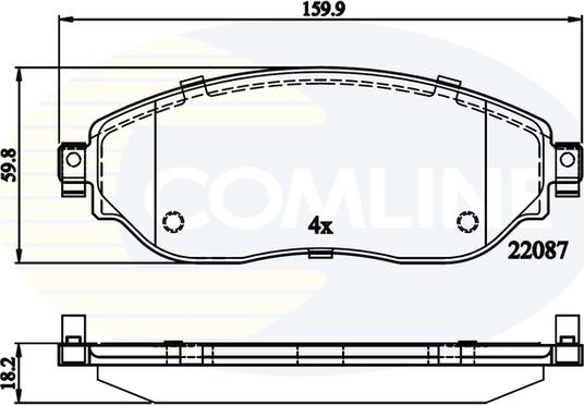 Comline CBP02285 - Komplet Pločica, disk-kočnica www.molydon.hr