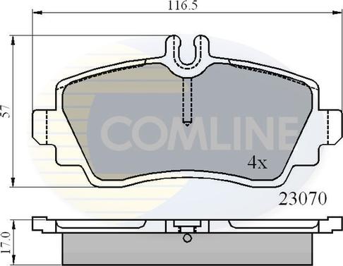 Comline CBP0748 - Komplet Pločica, disk-kočnica www.molydon.hr