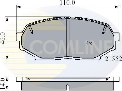 Comline CBP0754 - Komplet Pločica, disk-kočnica www.molydon.hr