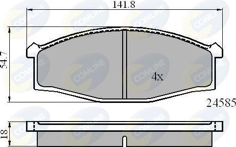 Comline CBP0758 - Komplet Pločica, disk-kočnica www.molydon.hr