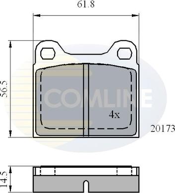 Comline CBP0731 - Komplet Pločica, disk-kočnica www.molydon.hr