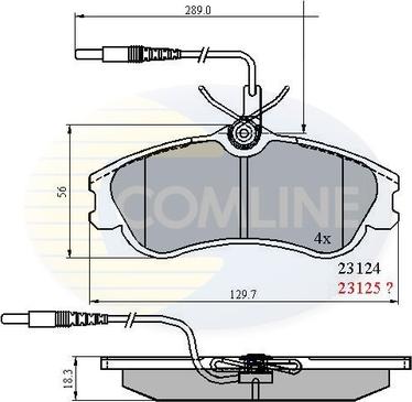 Comline CBP1174 - Komplet Pločica, disk-kočnica www.molydon.hr