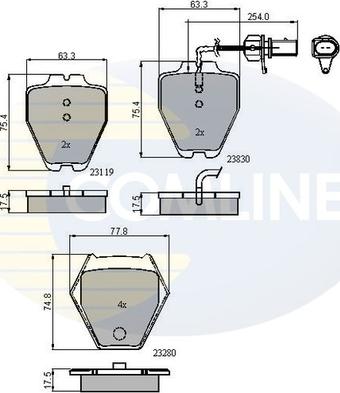 Comline CBP11771 - Komplet Pločica, disk-kočnica www.molydon.hr