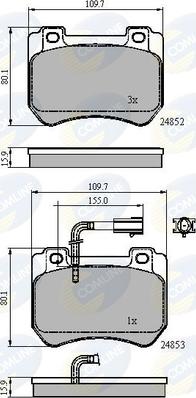 Comline CBP12102 - Komplet Pločica, disk-kočnica www.molydon.hr