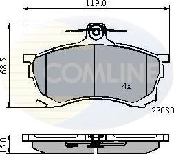 Comline CBP3452 - Komplet Pločica, disk-kočnica www.molydon.hr