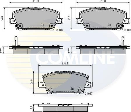 Comline CBP31586 - Komplet Pločica, disk-kočnica www.molydon.hr