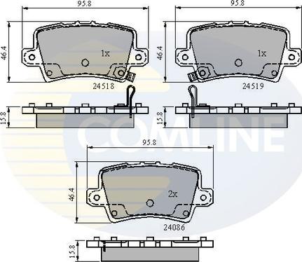 Comline CBP31587 - Komplet Pločica, disk-kočnica www.molydon.hr