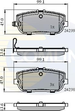 Comline CBP31627 - Komplet Pločica, disk-kočnica www.molydon.hr