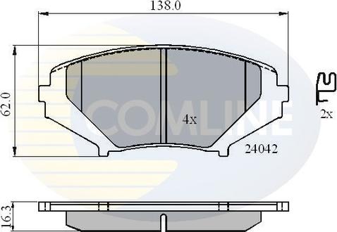 Comline CBP31246 - Komplet Pločica, disk-kočnica www.molydon.hr