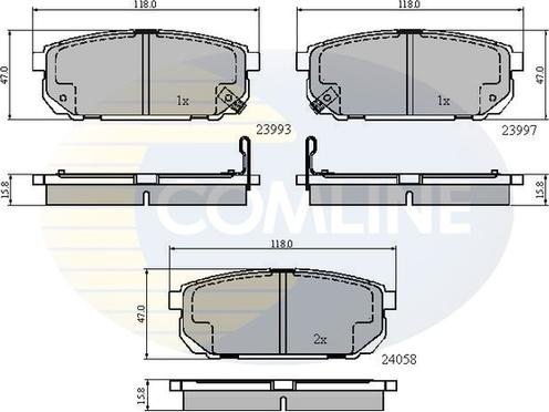 Comline CBP31288 - Komplet Pločica, disk-kočnica www.molydon.hr