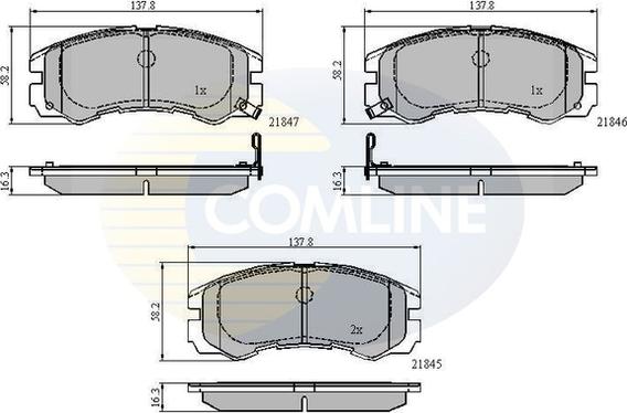 Comline CBP3229 - Komplet Pločica, disk-kočnica www.molydon.hr