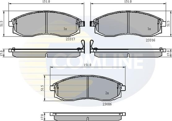 BENDIX DB2160 - Komplet Pločica, disk-kočnica www.molydon.hr