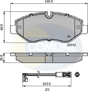 Comline CBP21555 - Komplet Pločica, disk-kočnica www.molydon.hr