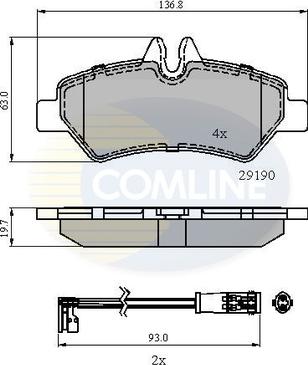 Comline CBP21556 - Komplet Pločica, disk-kočnica www.molydon.hr